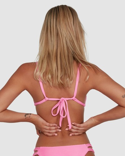 RVCA 'Salt Wash' Bikini Top, M - Hot Pink Choose: Triangle or Bandeau - Picture 3 of 14