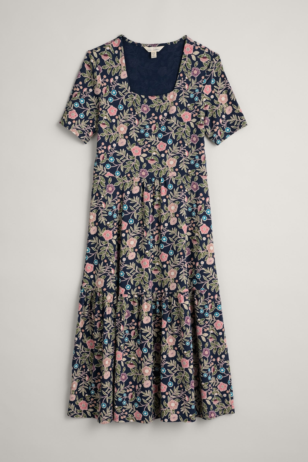 Seasalt Women's Dress navy Paint Shards Jersey Midi Dress Regular