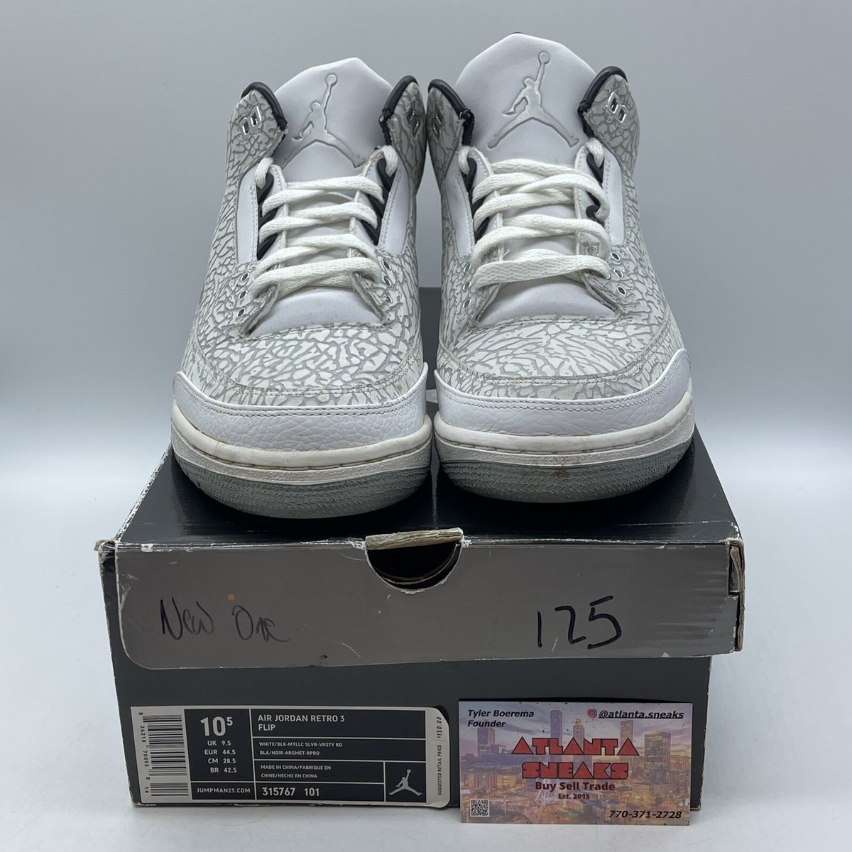 vintage an・an no.3 Size 10.5 - Air Jordan 3 Retro Flip White Black Grey Suede