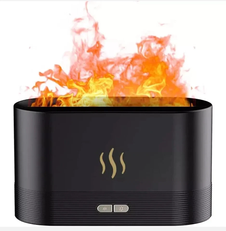 UMIDIFICATORE DIFFUSORE AROMA EFFETTO FIAMMA AROMATERAPIA OLI ESSENZIALI PROFUMO - Immagine 2 di 4
