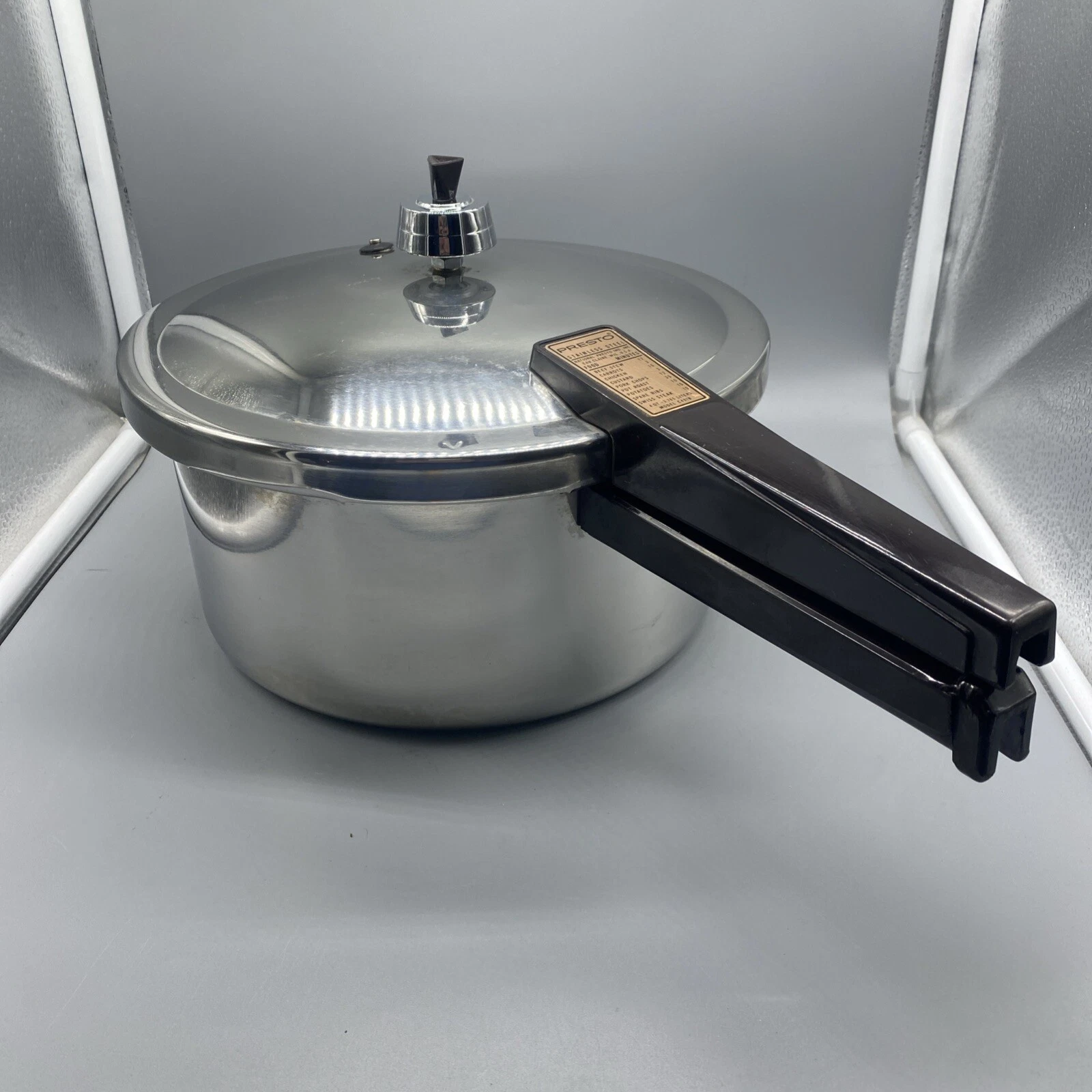 VTG PRESTO 4 Qt Pressure Cooker Canner Stainless Steel C401B Rack Jiggle Valve