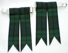KILT BLITZE SCHWARZ UHR TARTAN SPITZE SCHLAUCHSOCKE HERGESTELLT IN SCHOTTLAND HERRENMODE NEU