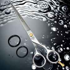 Hair Cutting Scissors 6.5 in Barber Scissors With Removable Screw-On Finger Rest