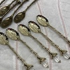 20 PCS Apothecary Spoon/Herb Spoon w/Crystal Assorted Finishes — photo 4