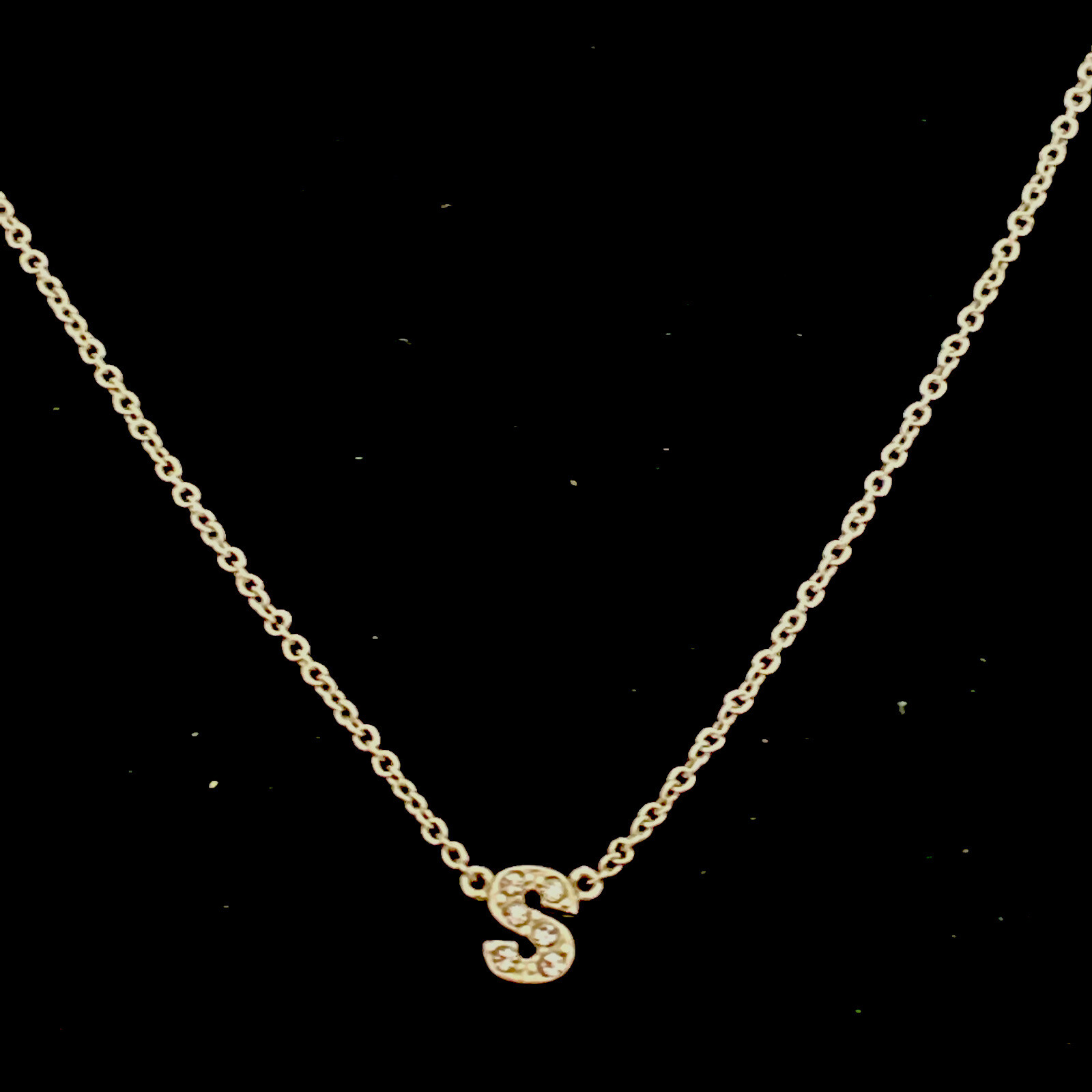 Solid Sterling Silver 925 Letter S Initial Pendan… - image 5