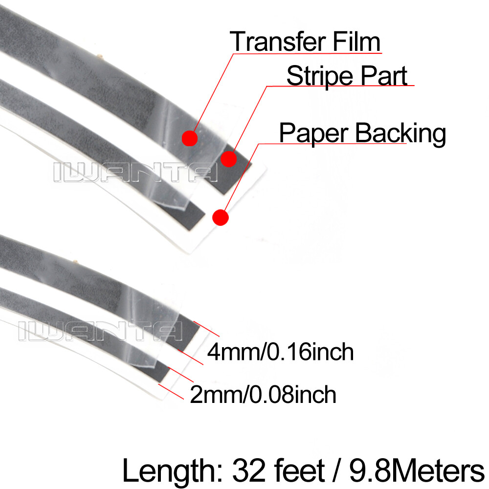 1/12" & 1/6" Matte Black Pinstriping Pin Stripe DIY Line Vinyl Decal Sticker eBay