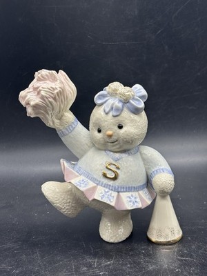 Lenox Snowman Cheerleader Porcelain Figurine Christmas Winter Decor Winter Cheer