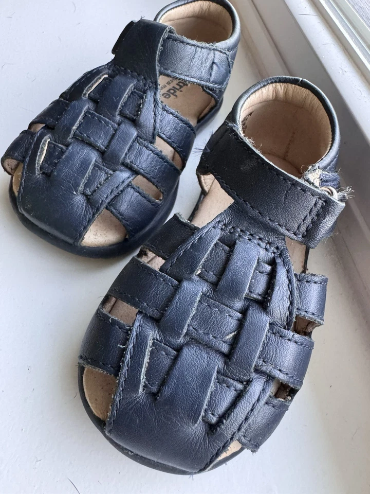 Stride Rite Navy Leather Sandal Toddler Size 4 1/5 - Image 2 of 4