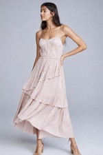 Ulla Johnson Rose Delilah Bustier Midi Dress AU 8 US 4 Wedding Cocktail Party