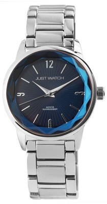 Just Watch Damenuhr Edelstahlband Silber Blaufarben 3 Bar | Modell Abbey