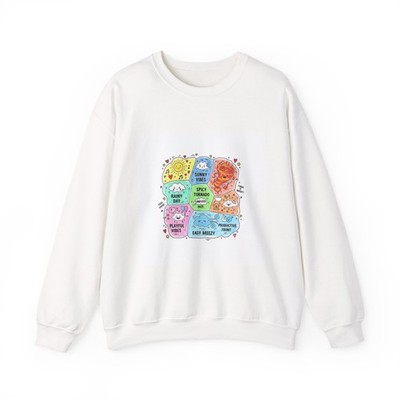 Mood Chart Crewneck Sweatshirt | whimsical weather map, emotion illustration