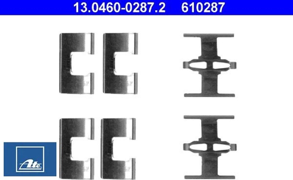 ATE 13.0460-0287.2 ZubehöRsatz FüR Scheibenbremsbelag ZubehöRsatz FüR Honda-image