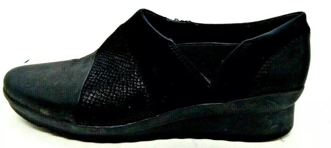 Clarks Cloud Stepper Womens Black Side Zip Loafer… - image 5