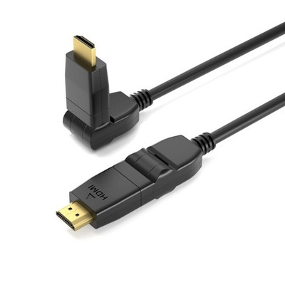 HDMI Kabel winkelbar - High Speed 4K UHD, Full HD ARC - Schwarz 0,5m - 5m