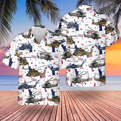 Celebrate with Kaman SH2 Seasprite Independence Day Hawaiian Shirt 4th Of July H