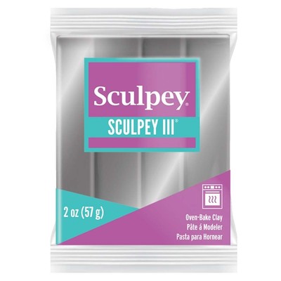 Sculpey III Oven-Bake Clay 2oz-Silver S302-1130