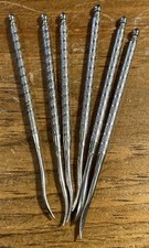 Lot Of Six Vintage Silvertone Metal Nut Picks Good Condition