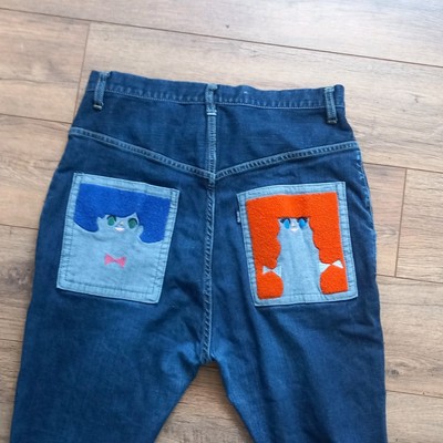 Vintage Ne-Net By Issey Miyake 90s Avant Garde Japanese Denim Jeans Size W30