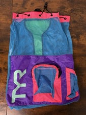 TYR Big Mesh Mummy Backpack Swim Gym Bag Multicolor Wet Gear Pack