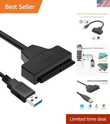 USB 3.0 to SATA Cable - 5Gbps External HDD/SSD Adapter, Plug & Play Convenience