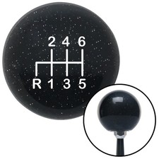 White Shift Pattern 21n Black Metal Flake Shift Knob W M16x1.5 Insert Shifter