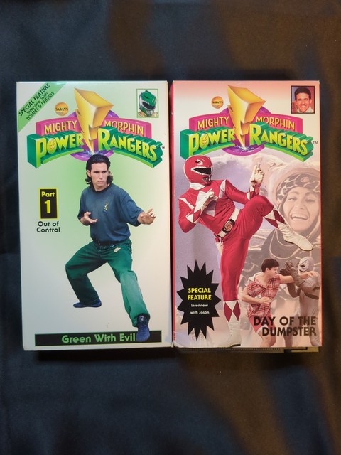 Mighty Morphing Power Rangers Green with Evil & Day of the Dumpster VHS
