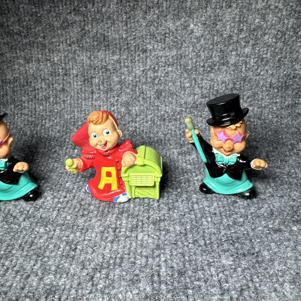 3 Vintage 1990 Bagdasarian Alvin And The Chipmunks Alvin & Simon PVC Figures DY - Image 3 of 4