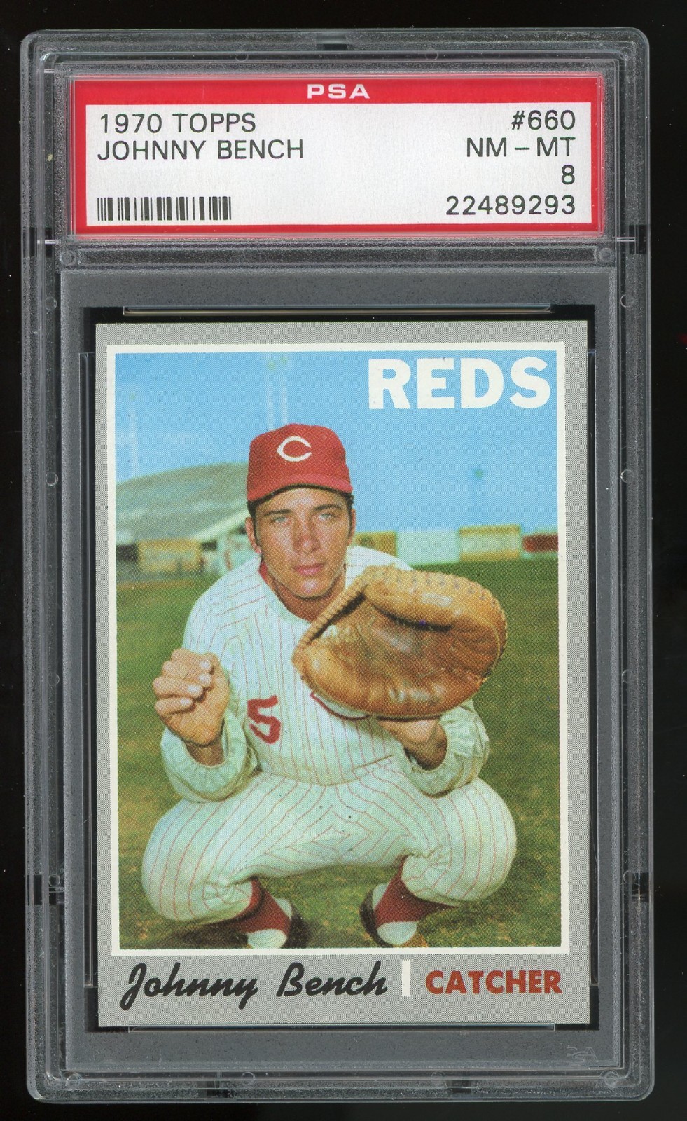 1970 Topps Johnny Bench #660 PSA 8	NM-MT Vibrant SO SHARP!