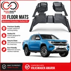 3D TAILORED MUD FLOOR MATS BLACK – MUDBLOCK FOR VW AMAROK 2023 ON