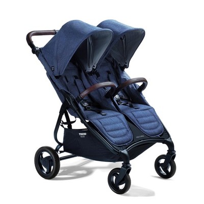 Stroller Lightweight Side by Compact Fold Denim Valco Baby Double Trend 2025