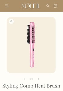 Soleil mini heat brush, purple or pink Amazon.com : Portable Cordless Hair Straightener Brush, USB  main image 3