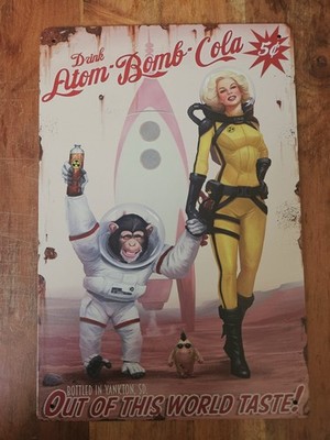 Blechschild 20x30 CM Fallout Atom Bomb Cola Gaming Serie Neu 