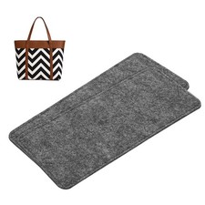 2pcs Felt Bag Base Shaper Handbag 12.01x5.12" 3mm Thick, Gray