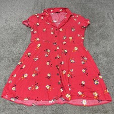 Express Dress Red Floral Short Sleeve Women’s Size Xl