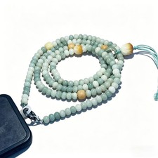Universal Phone Lanyard,Green Beaded Cellphone Chain Crossbody Strap Phone Chain