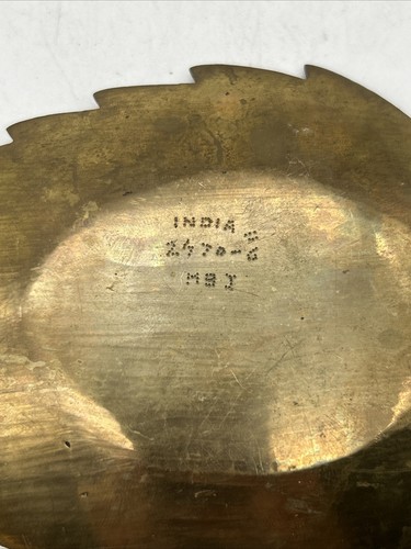 Solid Brass Leaf Shaped Dish Plate 6x4” - Picture 5 of 5
