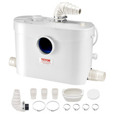 Macerator Pump 900W 48 GPM Flow 40 ft Head Lift Pump for Toilet Basement Sink