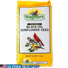 Black Oil Sunflower Wild Bird Food 25lbs High Energy Attracts Diverse Birds Seed