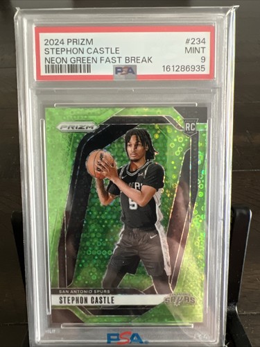 Stephon Castle [Fast Break Neon Green] #234 2024 Panini Prizm card