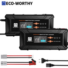 ECO-WORTHY 2Pack 12V/24V 20A Lithium LifePO4 Battery Charger Maintenance