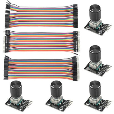 5 PCS KY-040 Rotary Encoder Module Brick Sensor Board with 120 PCS