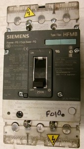 Siemens HFM3R250L Motor Circuit Protector MCP 250A Type HFMB w/ ASKL2 Aux