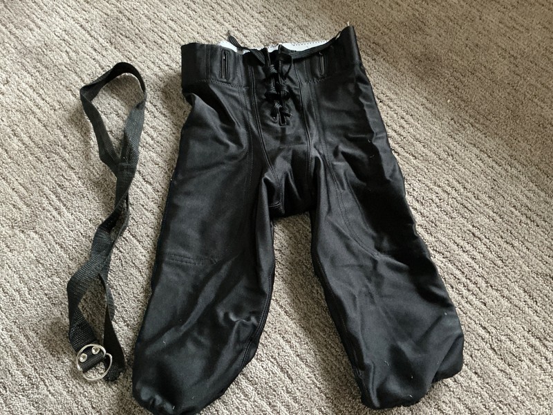 Riddell Youth Medium Black Football Pants W/Adjustable Waist