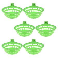 6 Pcs Plastic Bird Nests Hanging Cage Nest For Finch Canary Parrot Breeding