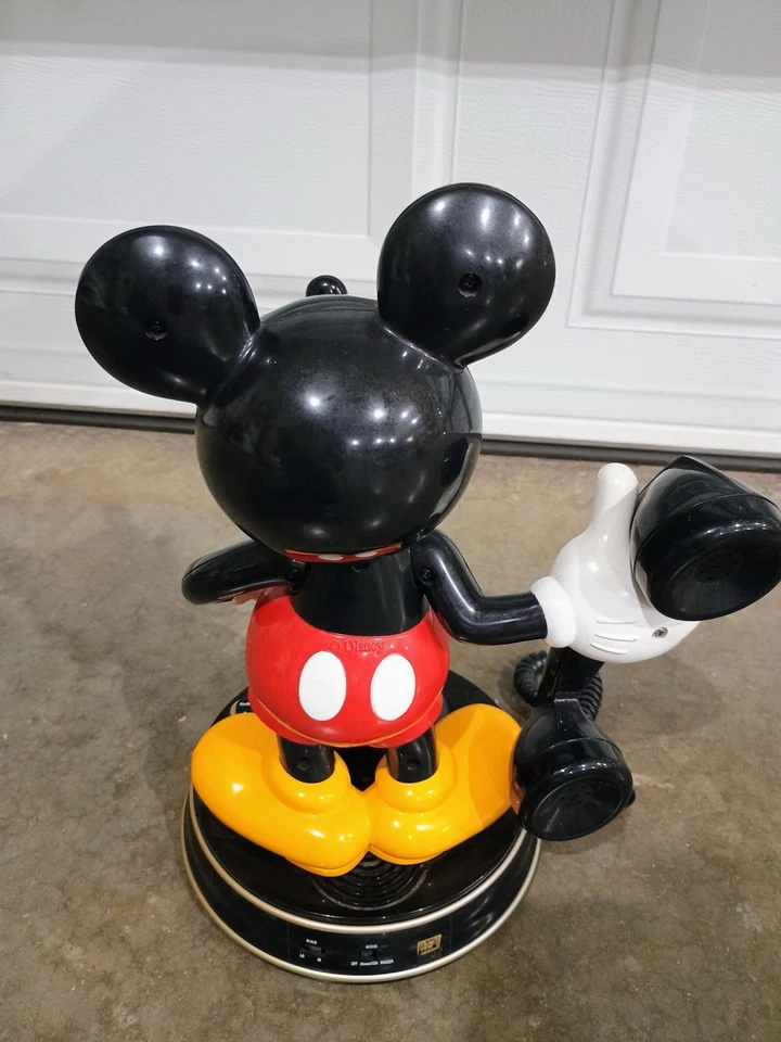 Teléfono parlante animado Telemania 1997 Disney Mickey Mouse teléfono residencial Foto 4 de 4