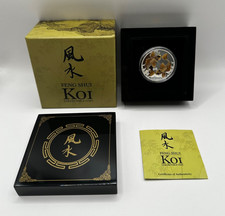 2012 Feng Shui Koi Fisch 1oz Silber PP Münze .999 Feinsilber 8000 Auflage NIUE