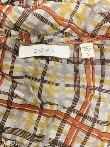 Doen Femmes Mira Soie Tomate Emmeline Plaid Imprimé Ruche à Smocks Mini Robe S - Photo 17 sur 17