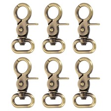 6Pcs Swivel Snap Hook 20mm 3/4" Trigger Snap Claw Lanyard Clips Brass