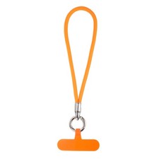 Hand Wrist Strap Phone Lanyard Cellphone Wrist Strap with Tab Orange