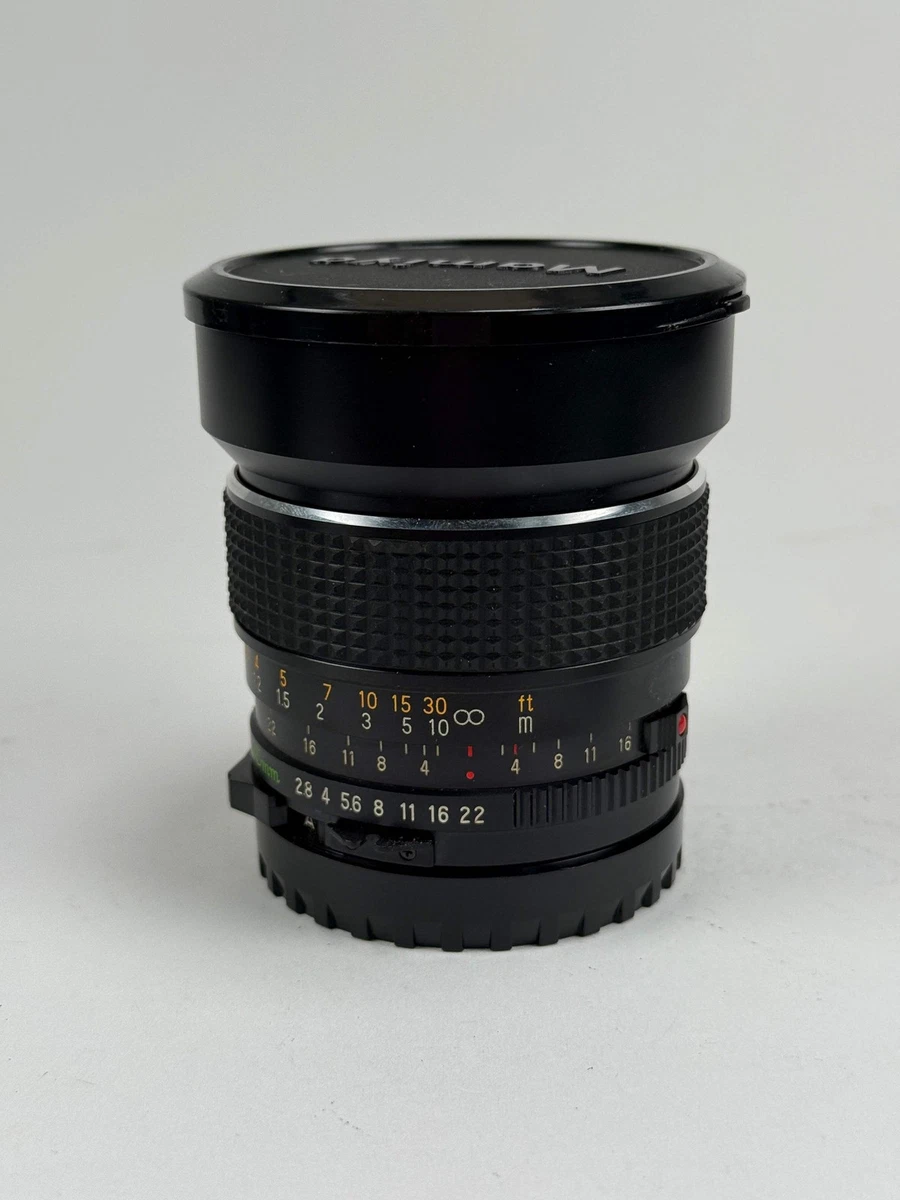 Objectif Mamiya M AF Sekor 38mm F/2.8 – Tel Quel / Pour Pièces – Avec Housse